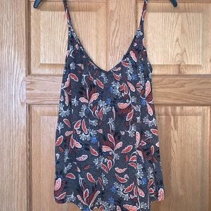 H & M Tank Top Black Pattern